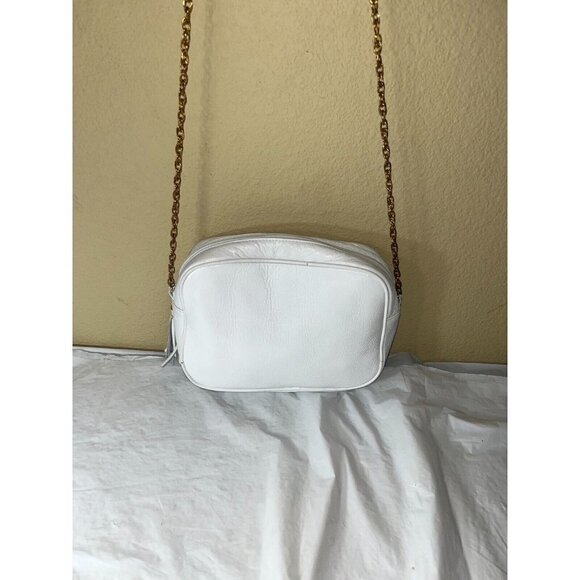 Jennifer Moore  white Tassel Crossbody Bag Leather Adjustable Strap - Picture 1 of 15